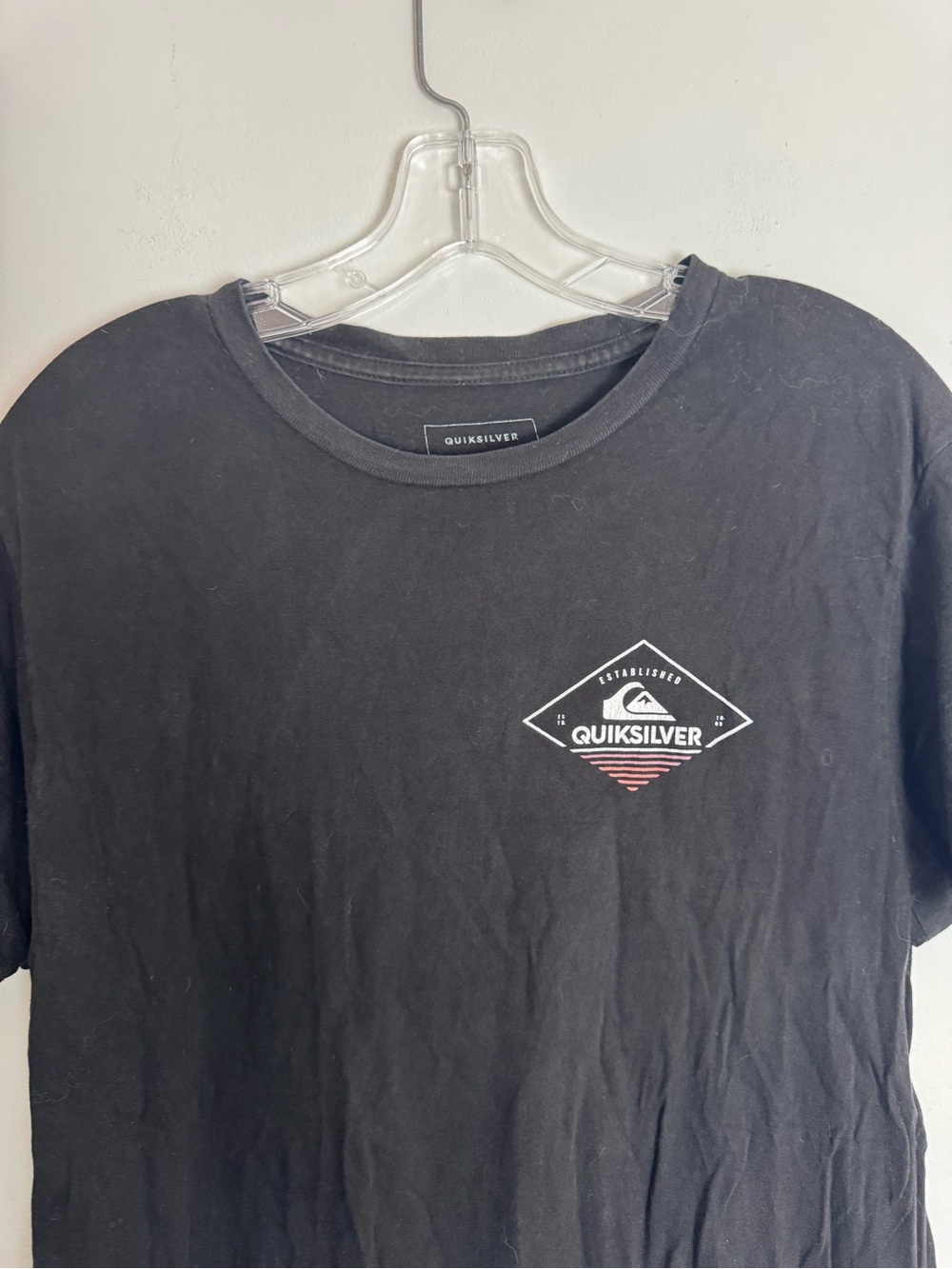 Quiksilver Men’s Black Logo Graphic Tee M - Picture 2 of 5